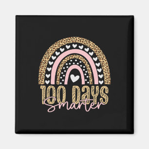 100. Schullehrer 100 Tage Regenbogen Leopa Magnet