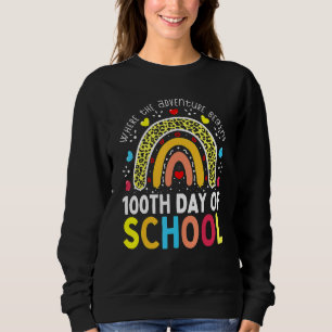 100. Schullehrer 100 Tage schlauer Leopa Sweatshirt