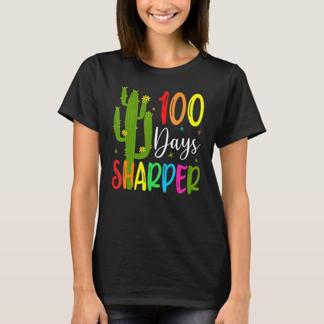 100. Schullehrer 100 Tage Sharper Cact T-Shirt (Vorderseite)