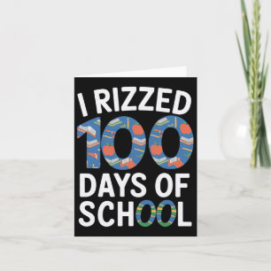 100. Schullehrer I Rizated 100 Days Karte