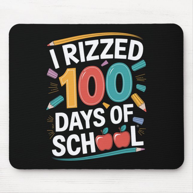 100. Schullehrer I Rizated 100 Days Mousepad (Vorne)