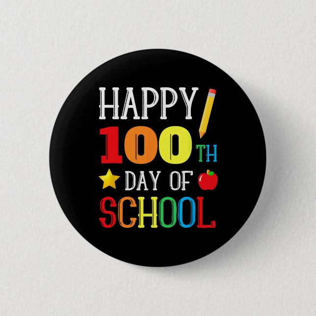 100. Schullehrer Jugend Kinder glücklich 100 D Button (Vorderseite)