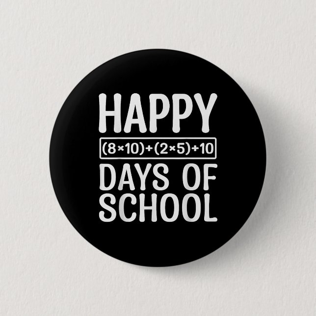 100. Schullehrer Kinder 100 Tage Mathematik Equ Button (Vorderseite)