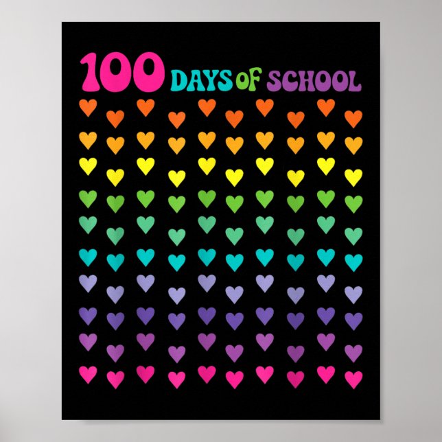 100. Schullehrer Kinder 100 Tage Mathematik Num Poster (Vorne)
