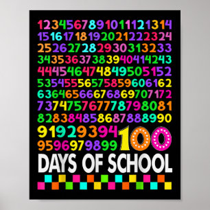 100. Schullehrer Kinder 100 Tage Mathematik Num Poster