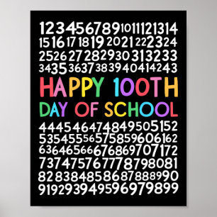 100. Schullehrer Kinder 100 Tage Mathematik Num Poster