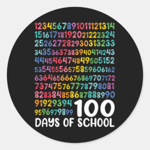 100. Schullehrer Kinder 100 Tage Mathematik Num Runder Aufkleber
