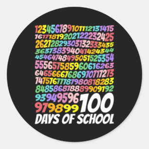 100. Schullehrer Kinder 100 Tage Mathematik Num Runder Aufkleber