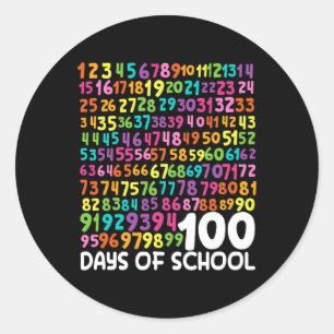 100. Schullehrer Kinder 100 Tage Mathematik Num Runder Aufkleber