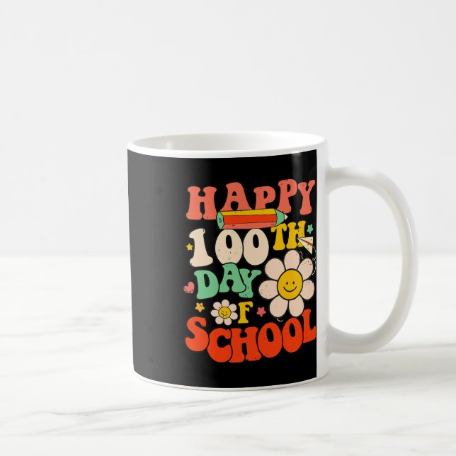 100. Schullehrer Kinder 100 Tage Retro Gr Kaffeetasse (Rechts)