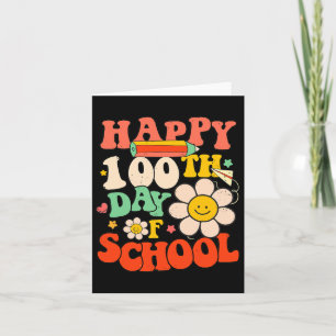 100. Schullehrer Kinder 100 Tage Retro Gr Karte