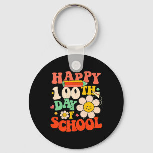 100. Schullehrer Kinder 100 Tage Retro Gr Schlüsselanhänger
