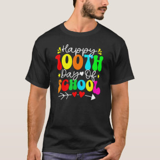100. Schullehrer Kinder Kind glücklich 100 D T-Shirt