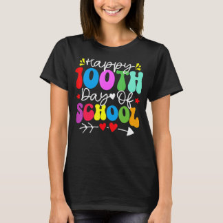 100. Schullehrer Kinder Kind glücklich 100 D T-Shirt