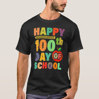 100. Schullehrer Kinder Kinder glücklich 100 T-Shirt
