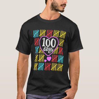 100. Schullehrer Kinder Kinder glücklich 100 T-Shirt