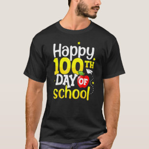 100. Schullehrer Kinder Mädchen Jungen glücklich T-Shirt