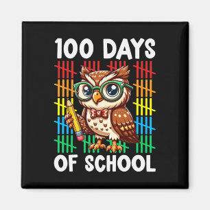 100. Schullehrer Owl Pencil Happy 100 D Magnet