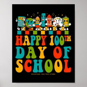 100. Schullehrer Schüler Groovy Hi Poster