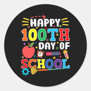 100. Schullehrertag 100 Tage 2 Runder Aufkleber