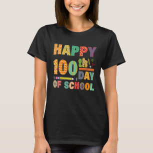 100. Schullehrertag Kinder glücklich 100 T-Shirt