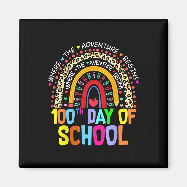 100. Schullehrertag Schüler 100 Tage intelligent Magnet (Vorne)