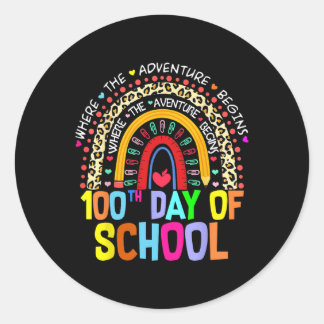 100. Schullehrertag Schüler 100 Tage intelligent Runder Aufkleber