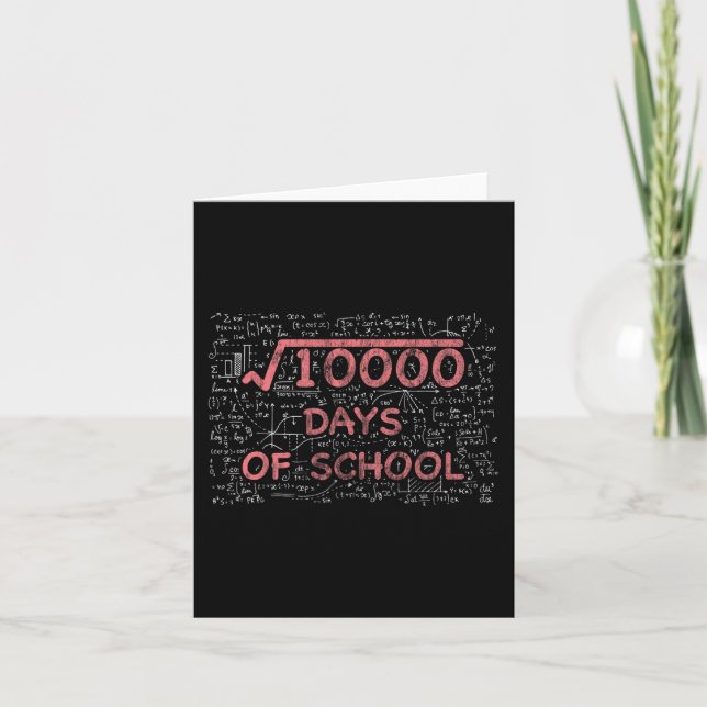 100. Schulmathematiklehrer 100 Schultage Karte (Vorderseite)