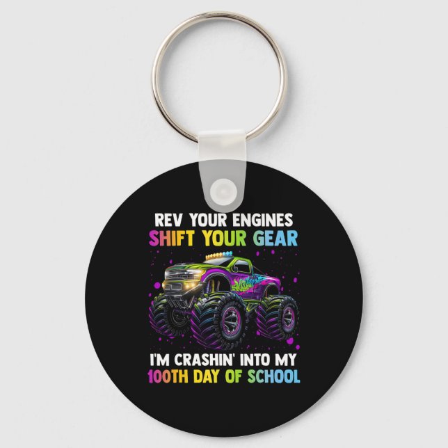 100. Schulmonster-Lkw-Boys 100 Tage Schlüsselanhänger (Vorderseite)