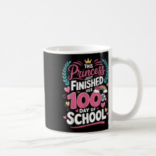 100. Schulprinzessin Kinder Mädchen 100 Tage Kaffeetasse