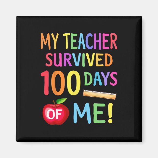 100. Schultag 100 Schultage Magnet (Vorne)