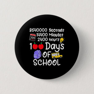 100. Schultag 100 Tage 2400 Stunden 144000 min Button