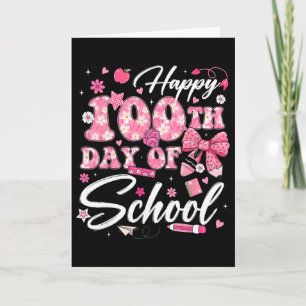 100. Schultag 100 Tage Coquette-Schleife-Lehrer Karte
