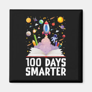 100. Schultag 100 Tage intelligenter Bücher Platz Magnet