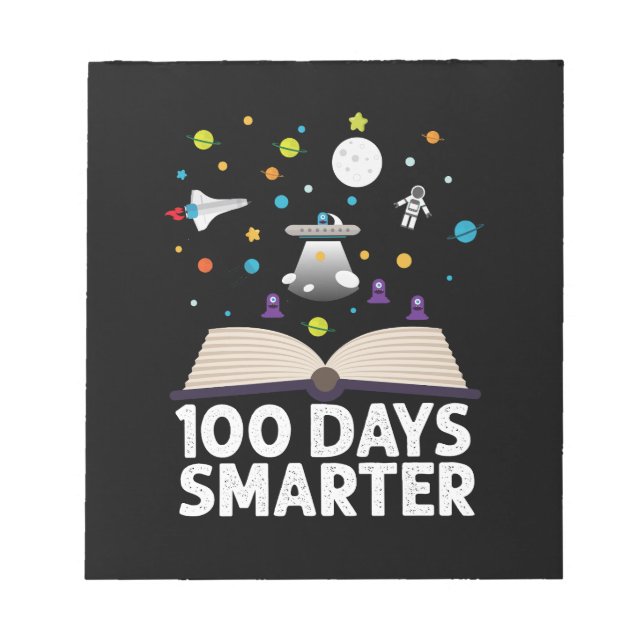 100. Schultag 100 Tage intelligenter Bücherraum Notizblock (Vorderseite)