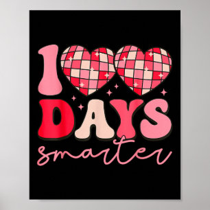 100. Schultag 100 Tage intelligenter Herzschlag Poster