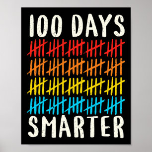 100. Schultag 100 Tage intelligenter Lehrer Stude Poster