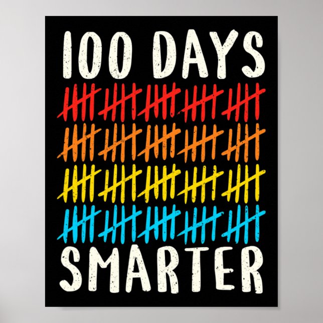 100. Schultag 100 Tage intelligenter Lehrer Stude Poster (Vorne)