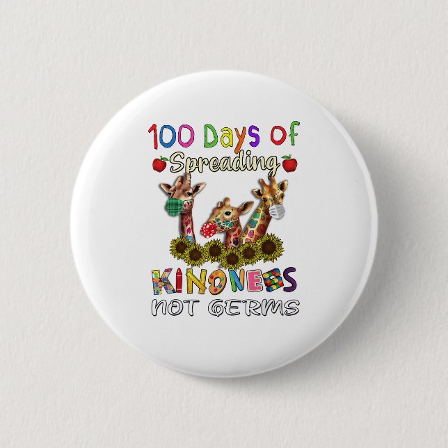 100. Schultag 100 Tage Kindheit verbreiten Button (Vorderseite)