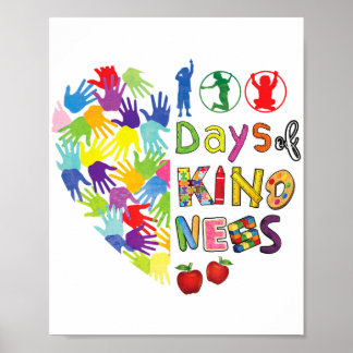 100. Schultag 100 Tage Kindheit verbreiten Poster