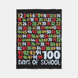 100. Schultag 100 Tage Mathematik Lehrer Fleecedecke