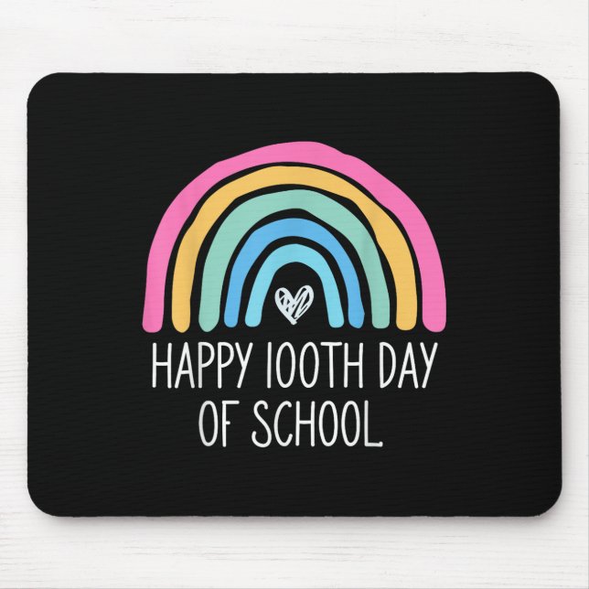 100. Schultag 100 Tage Regenbogen Mousepad (Vorne)