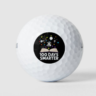 100. Schultag 100 Tage schlauer Bücher Weltraum Golfball