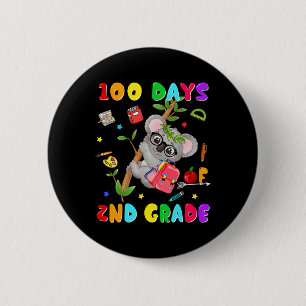 100. Schultag 2. Klasse Koala glücklich 100 Tage Button
