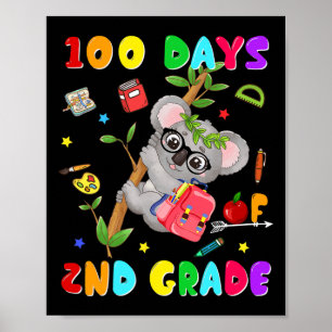 100. Schultag 2. Klasse Koala glücklich 100 Tage Poster