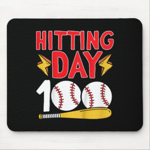100. Schultag Baseball 100 Schultage Mousepad