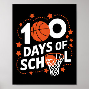 100. Schultag Basketball Kinder 100 Tage SC Poster
