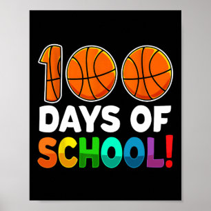 100. Schultag Basketball Kinder 100 Tage SC Poster