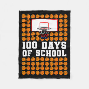 100. Schultag Basketball Kinder 100 Tage Schule Fleecedecke