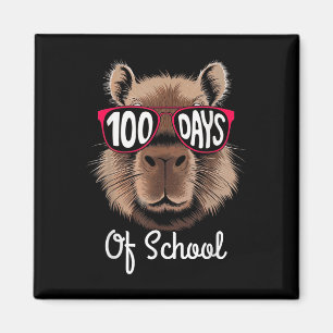 100. Schultag Cool Capybara 100 Tage klüger Magnet